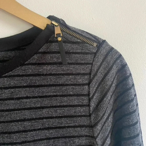 Ann Taylor LOFT Gray and Black Striped Dress - Picture 6 of 11